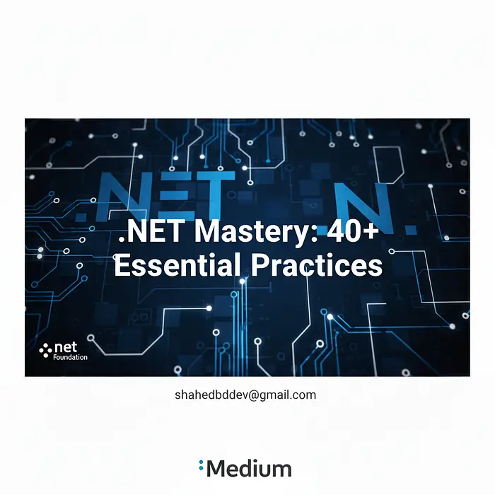 .NET Mastery: 40+ Essential Practices for Clean, Secure, and Scalable Code