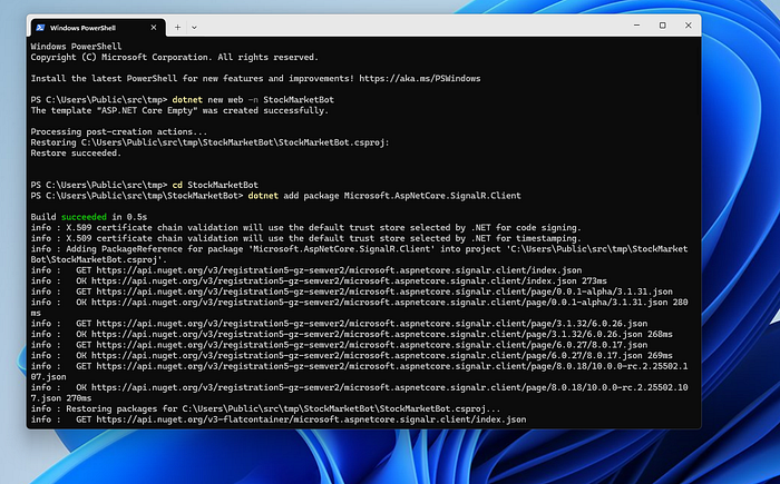 How to Build a Real-Time Stock Market Bot Using .NET and SignalR (Step-by-Step Guide) 📈💹